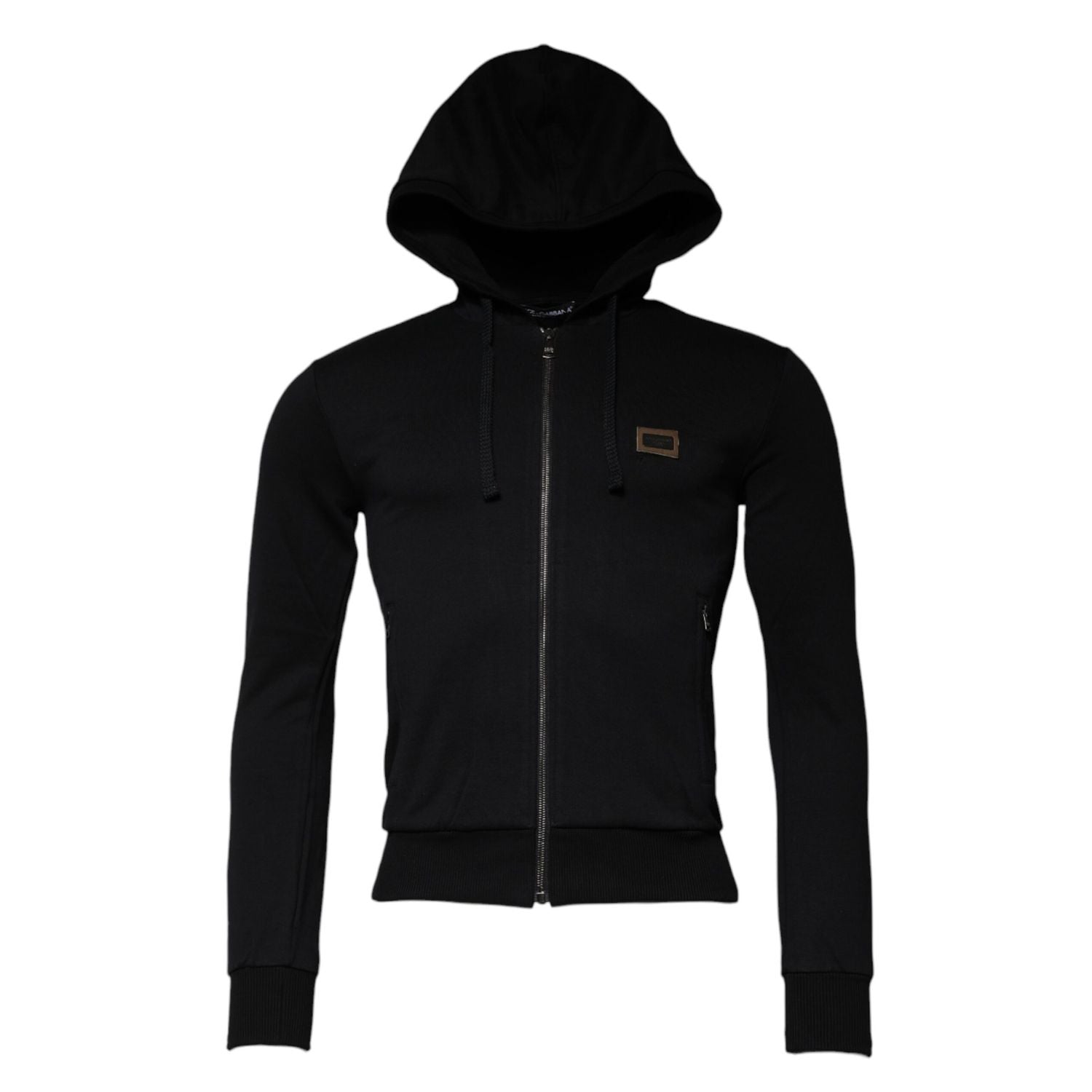 Dolce & Gabbana Black Logo Full Zip Hooded Sweatshirt Sweater