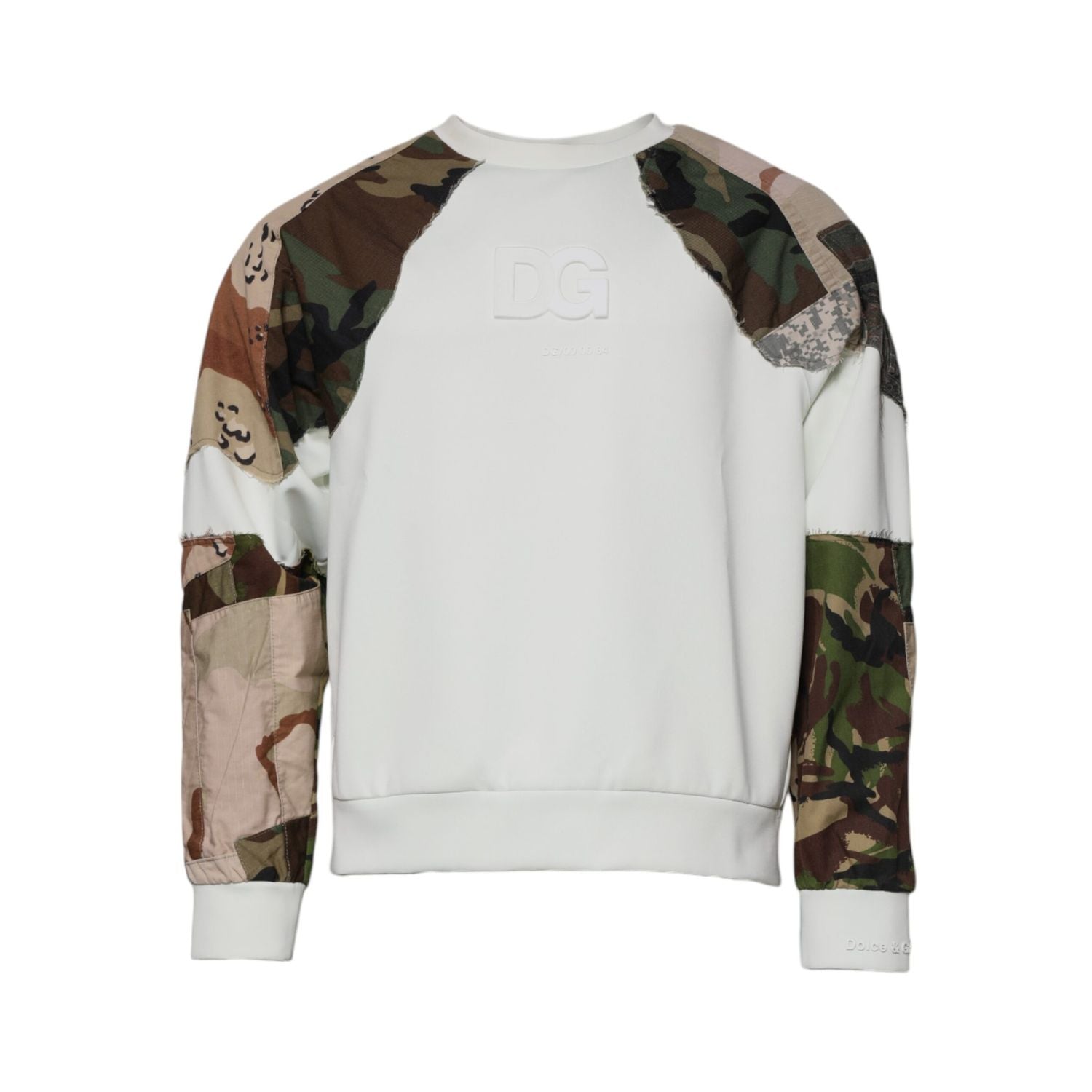 Dolce & Gabbana Multicolor Patchwork Cotton Crew Neck Sweater