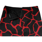 Dolce & Gabbana Black Red Abstract Mid Waist A-line Mini Skirt SKI2044-42