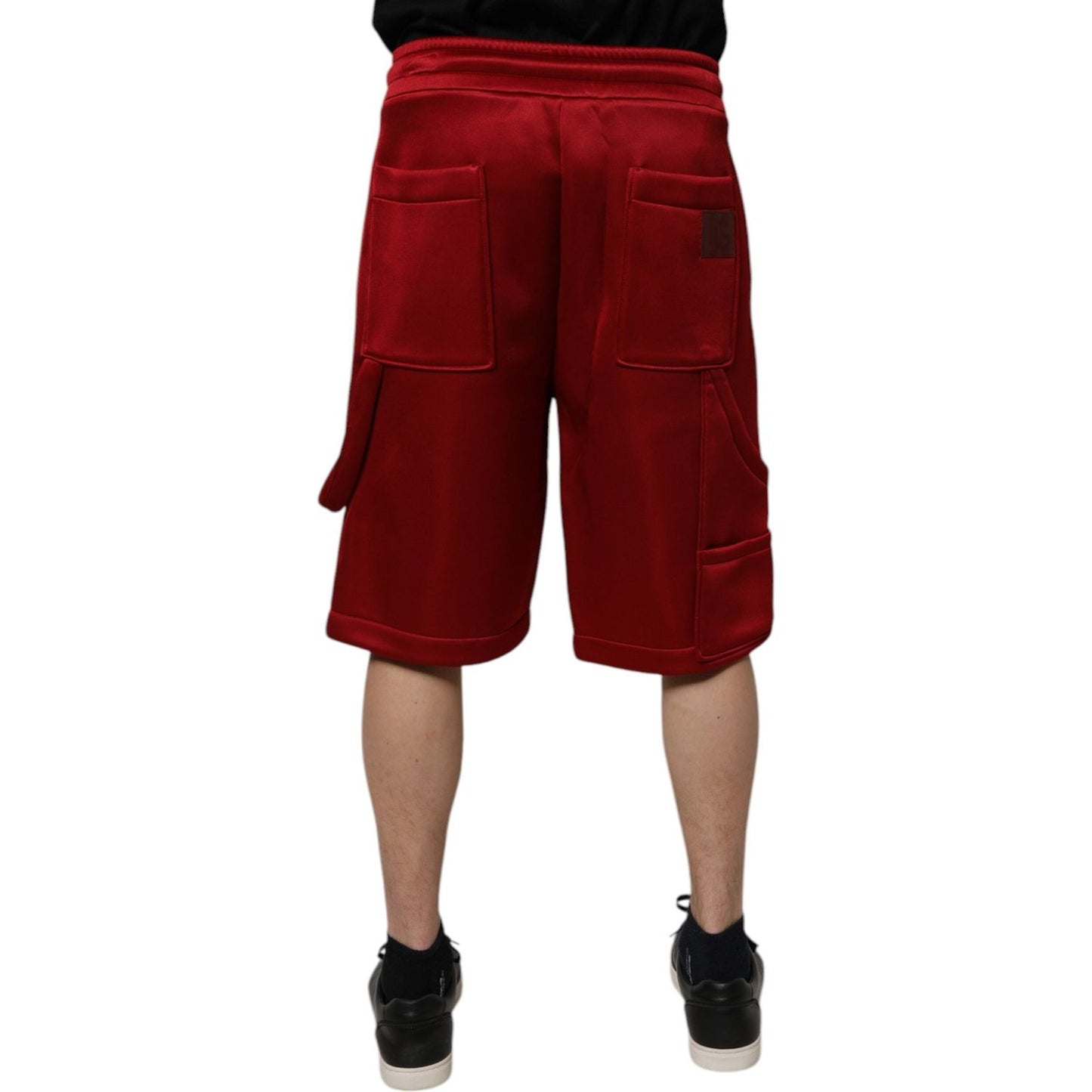Dolce & Gabbana Maroon Viscose Nylon Mid Waist Bermuda Shorts PAN75249-48