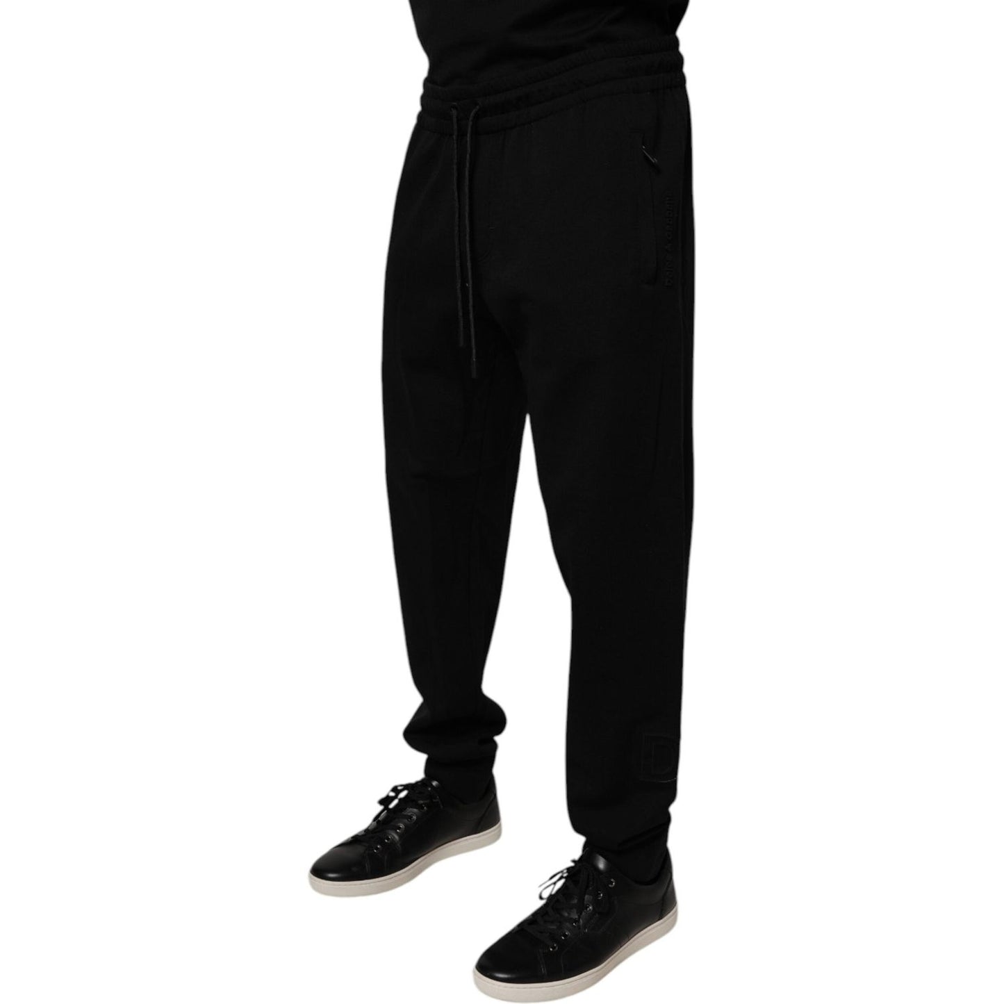 Dolce & Gabbana Black Cotton Jogger Jogging Pants