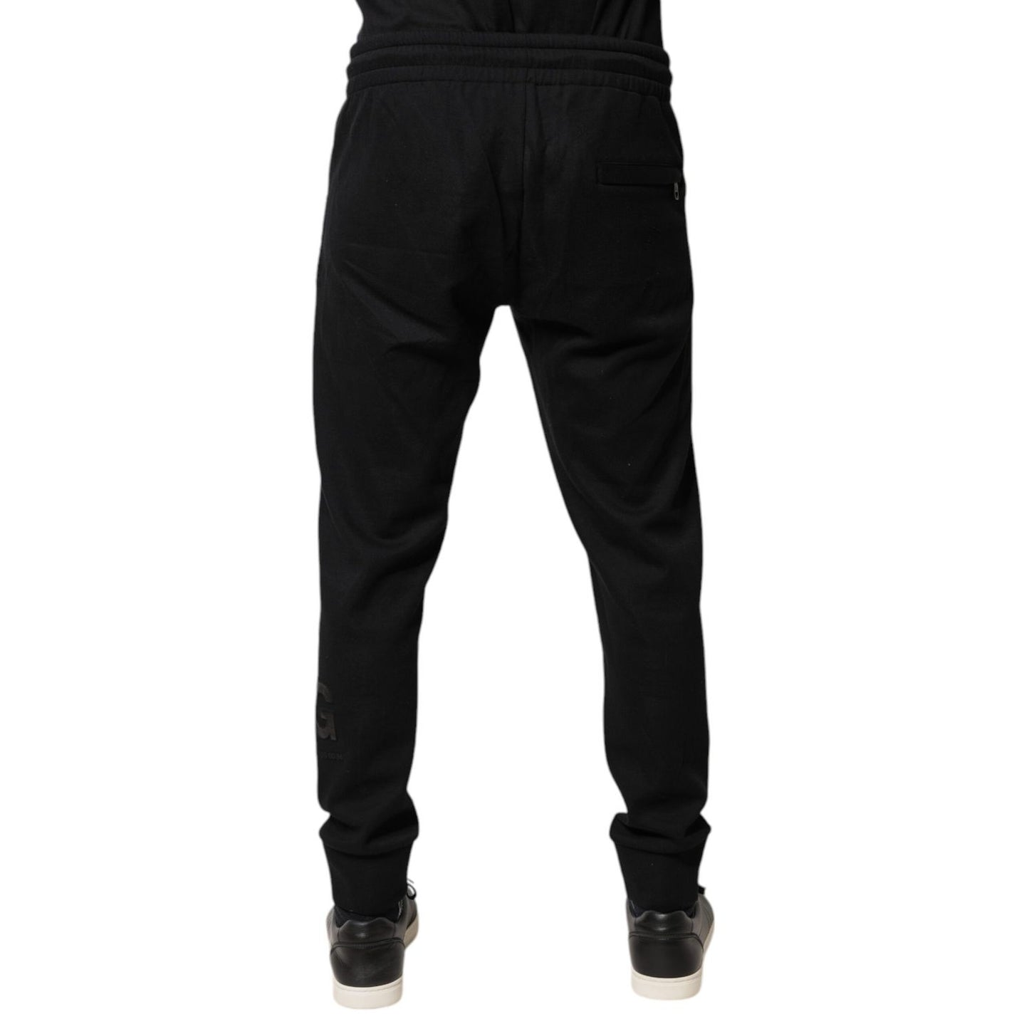 Dolce & Gabbana Black Cotton Jogger Jogging Pants
