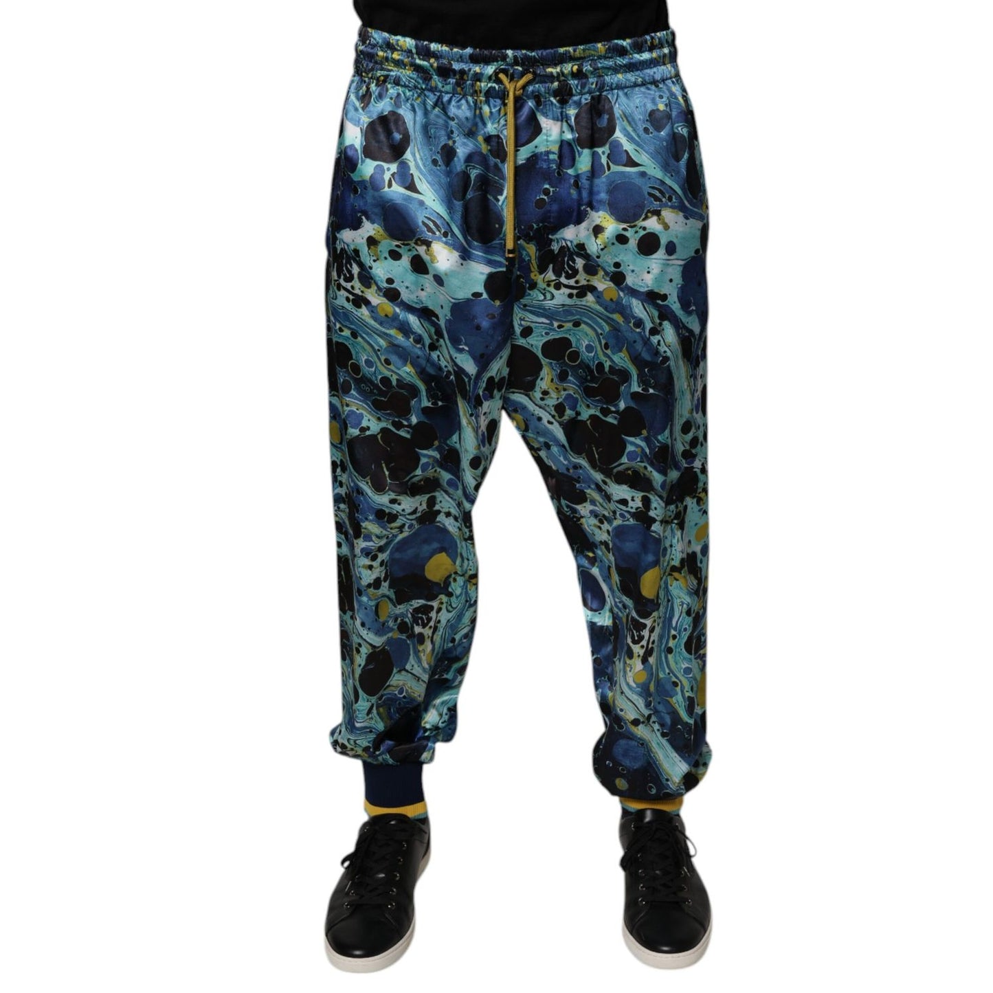 Dolce & Gabbana Multicolor Marble Print Jogger Men Sweatpants Pants