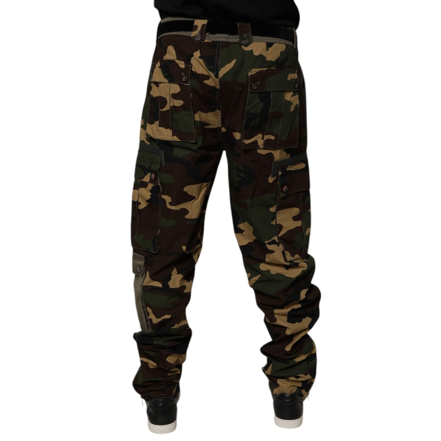 Dolce & Gabbana Multicolor Patchwork Camouflage Cargo Pants