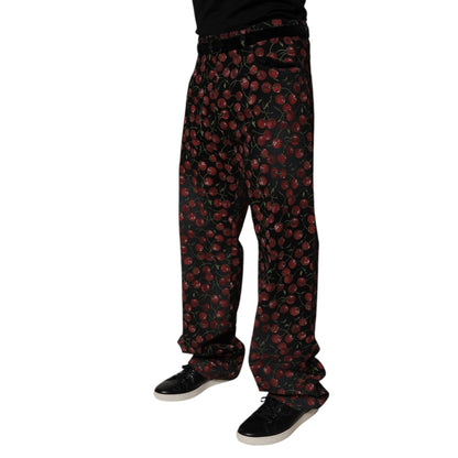 Dolce & Gabbana Black Cherry Cotton Straight Men Denim Jeans