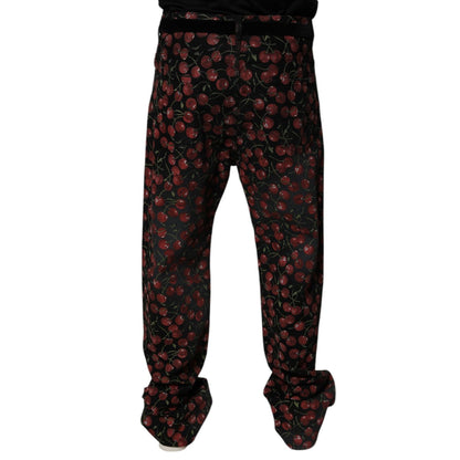 Dolce & Gabbana Black Cherry Cotton Straight Men Denim Jeans