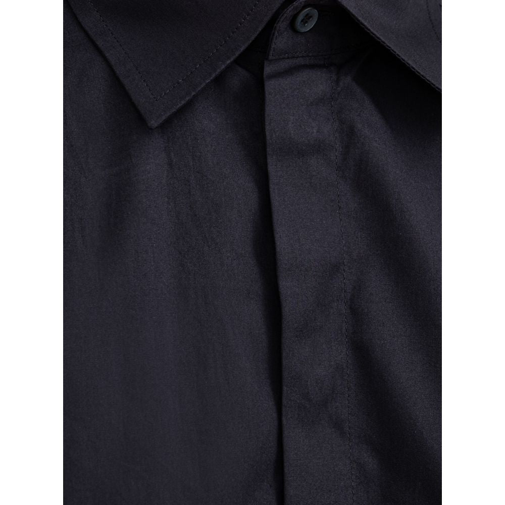 Dolce & Gabbana Navy Blue Cotton Dress Shirt