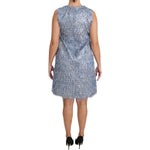 Dolce & Gabbana Light Blue Fringe Shift Gown Dress