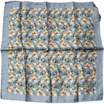 Dolce & Gabbana Gray Oranges Silk Square Handkerchief Scarf MS7330