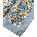 Dolce & Gabbana Gray Oranges Silk Square Handkerchief Scarf MS7330