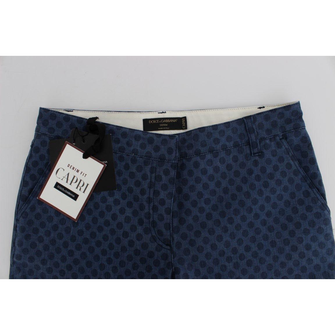 Dolce & Gabbana Polka Dotted Stretch Capri Jeans