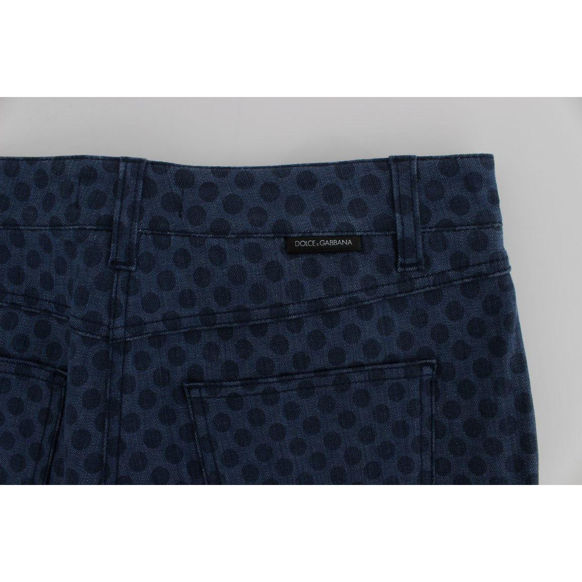 Dolce & Gabbana Polka Dotted Stretch Capri Jeans