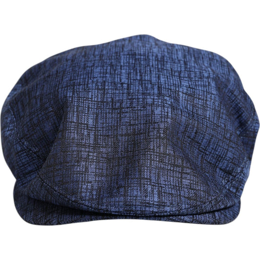 Dolce & Gabbana Blue Cotton Stretch Newsboy Hat HAT9744-58