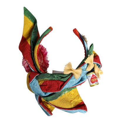 Dolce & Gabbana Multicolor Floral Crystal Embellished Diadem Headband