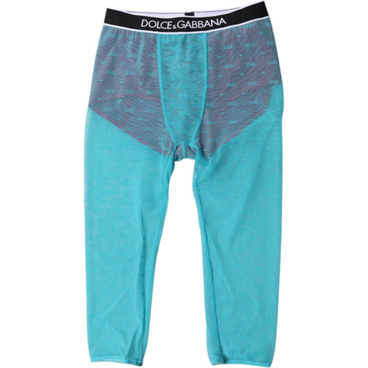 Dolce & Gabbana Blue Fuchsia Logo Lingerie Cropped Underwear BIK1980-2