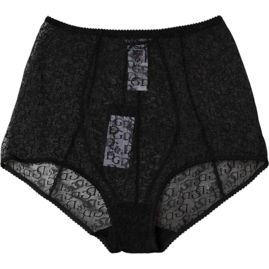 Dolce & Gabbana Black Logo Girdle High Waist Panty Underwear BIK1983-2