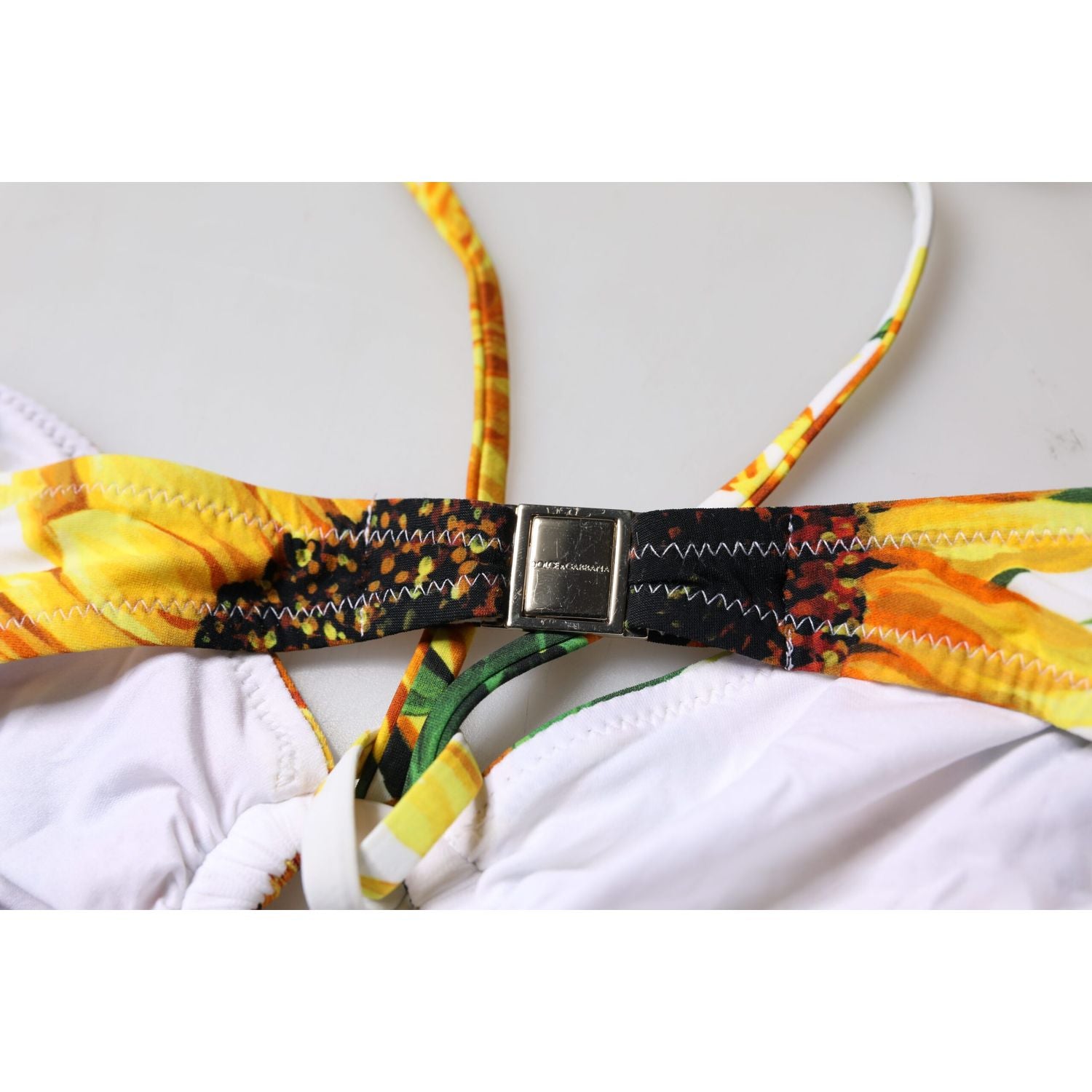 Dolce & Gabbana Multicolor Floral Halter Beachwear Bikini Top Swimwear