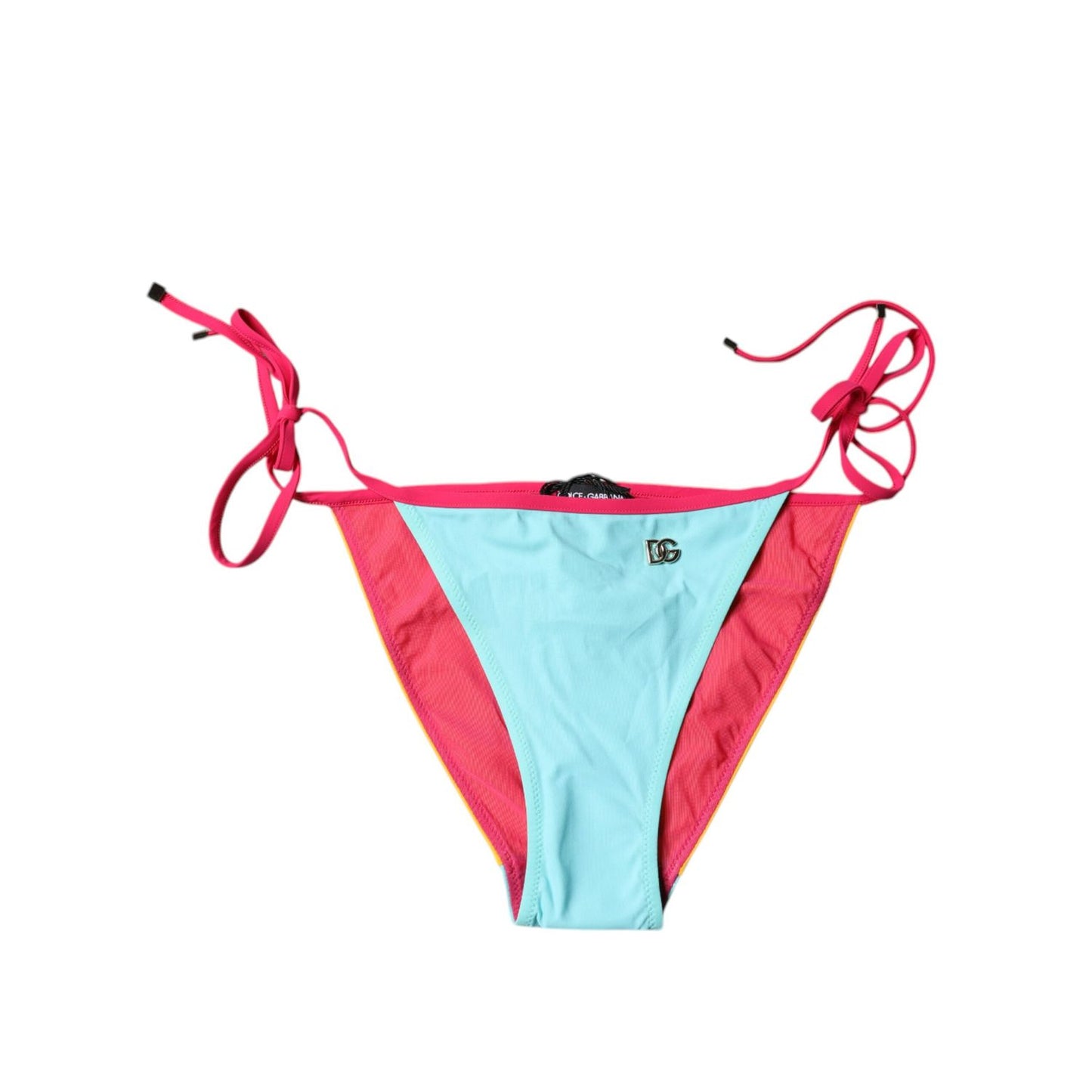 Dolce & Gabbana Multicolor Logo Swimsuit Bikini Bottom Swimwear
