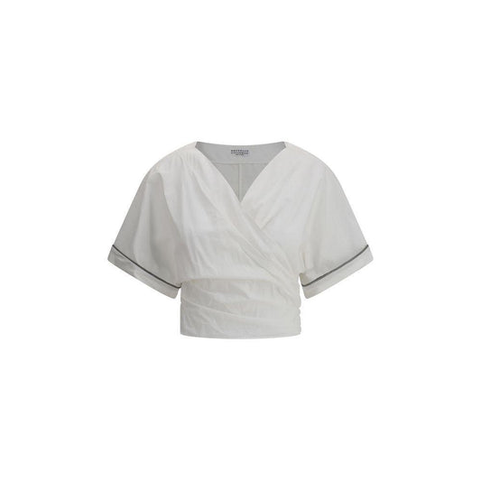 Brunello Cucinelli Buckle-knotted waist Blouse