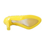 Dolce & Gabbana Yellow Crystal Heels CINDERELLA Shoes LA4345-37.5