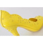 Dolce & Gabbana Yellow Crystal Heels CINDERELLA Shoes LA4345-37.5