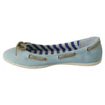 Pantofola D'Oro Minnesota Blue Stripe Flat Slip-On Shoes