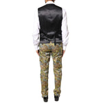 Dolce & Gabbana Multicolor Camouflage SICILIA 3 Piece Suit