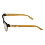Side view of Guess Black Women Glasses Frame with acetate material and demo lenses