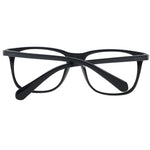 Guess Black Unisex Glasses Frame, full-rim plastic, square style with demo lenses, 52mm width, includes branded case, stylish for men and women.