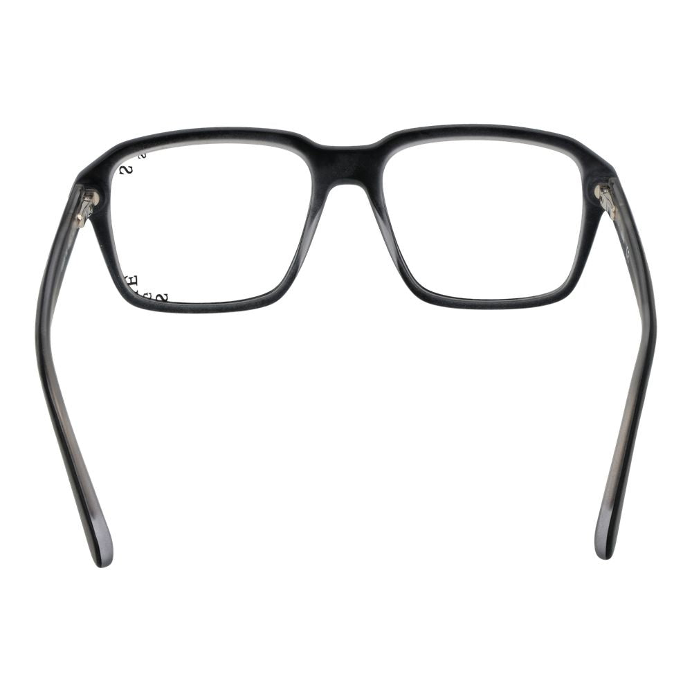 Guess Black Women Glasses Frame, full-rim square design with black plastic material, size 54-17-145, demo lenses.