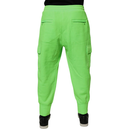 Dolce & Gabbana Neon Green Cargo Jogger Men Sweatpants Pants