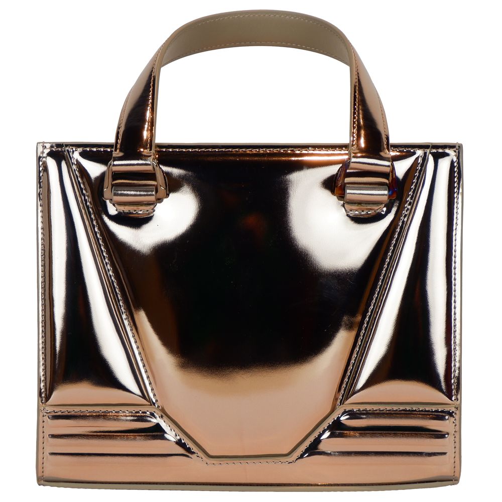 Front view with bag zipped and handles upright.