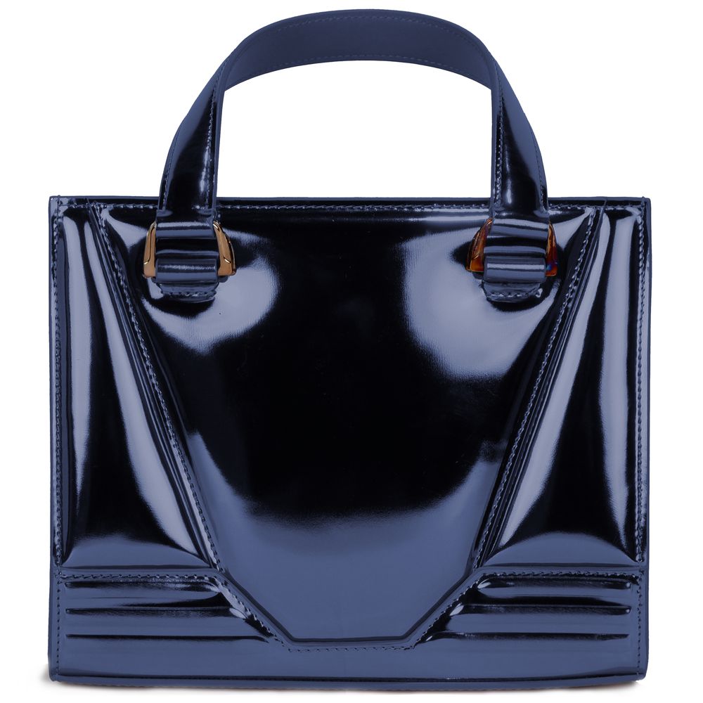 Front view with bag zipped and handles upright.