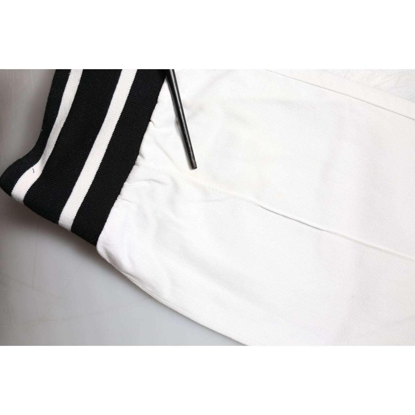 Dolce & Gabbana White Cotton Jogger Cargo Skinny Pants