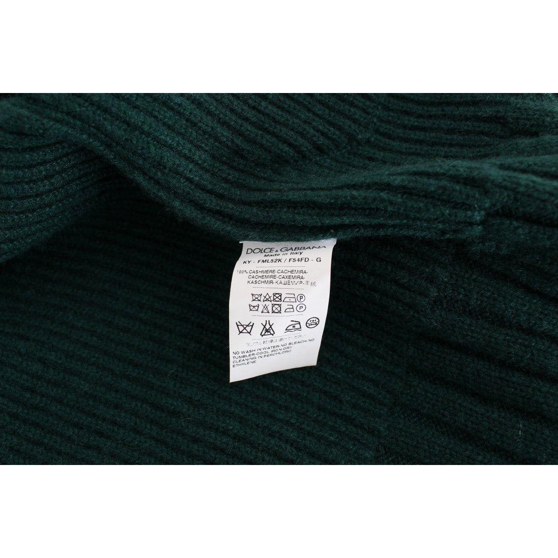 Dolce & Gabbana Green Knitted Cashmere Cardigan