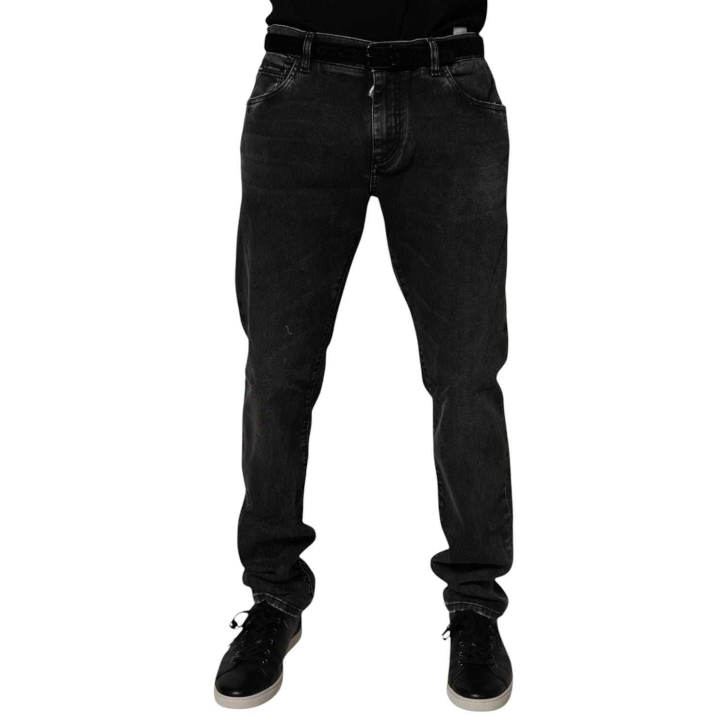 Dolce & Gabbana Black Cotton Stretch Men Skinny Denim Jeans