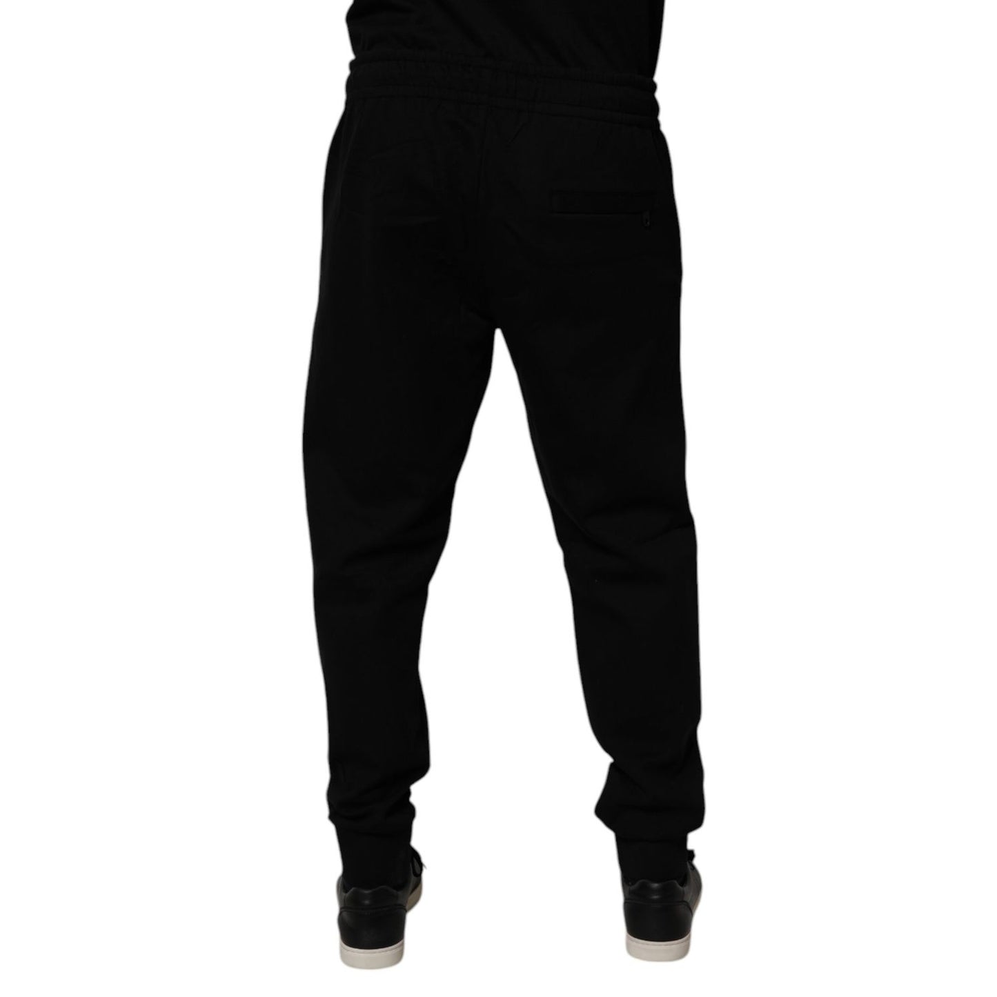 Dolce & Gabbana Black Cotton Blend Jogger Sweatpants Pants