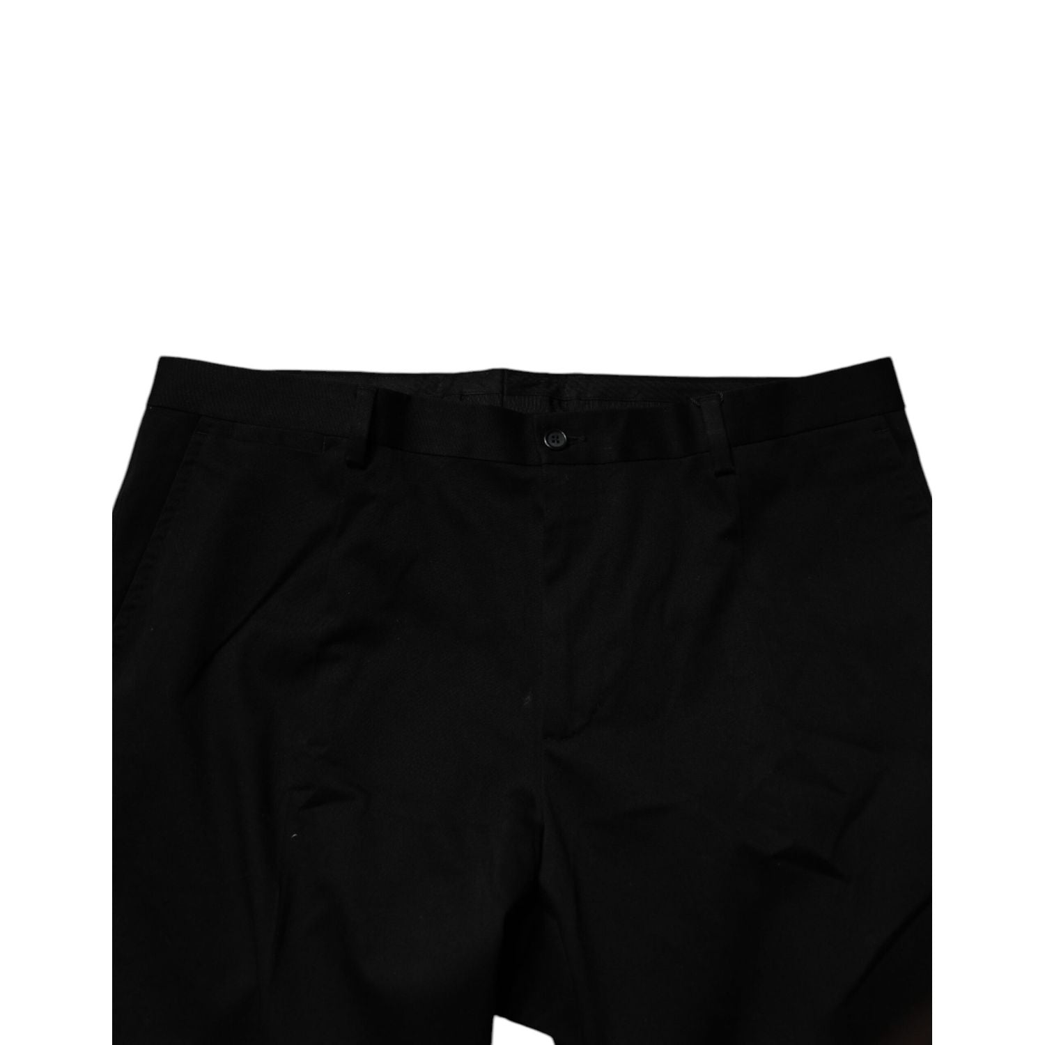 Dolce & Gabbana Black Cotton Men Skinny Dress Formal Pants