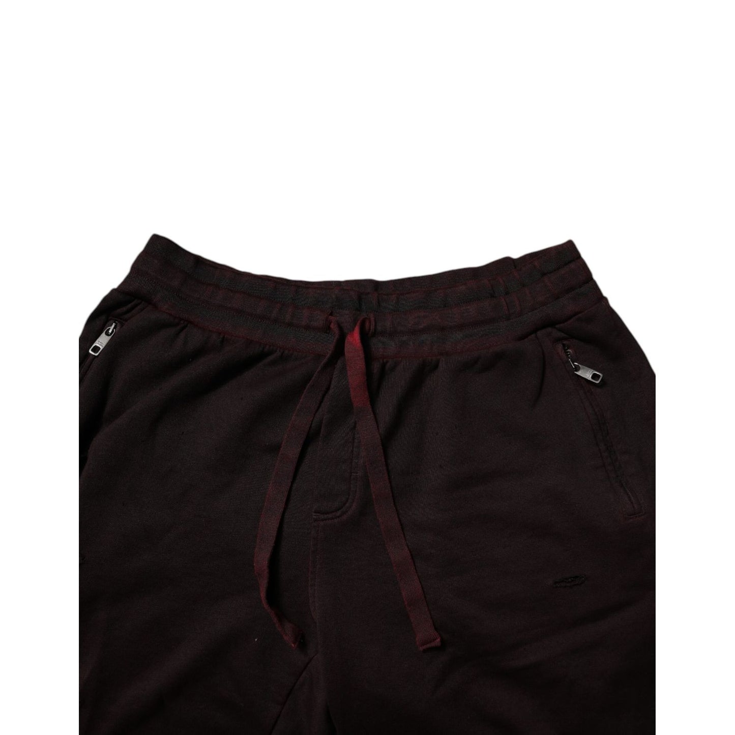 Dolce & Gabbana Bordeaux Cotton Bermuda Sweatshorts Shorts