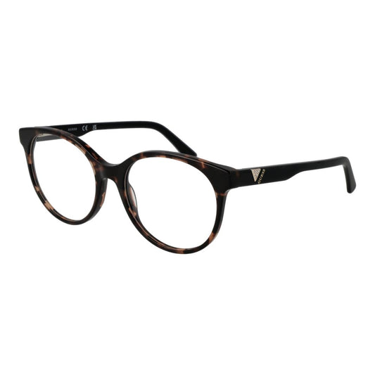 Guess Brown Women Glasses Frame, full-rim acetate, round style, 55-18-140 size