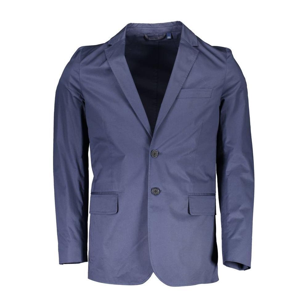 Gant Blue Cotton Jackets & Coat
