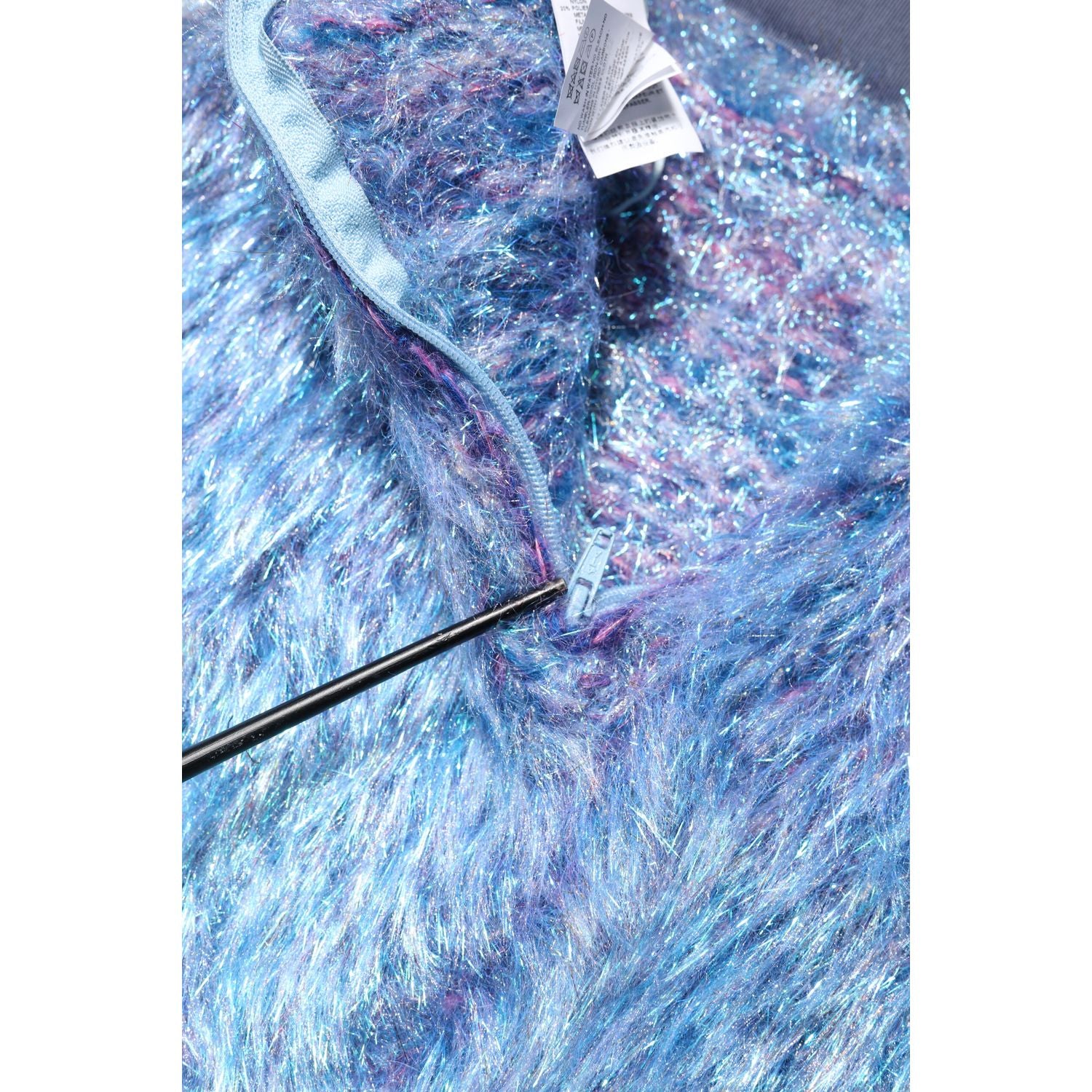 Dolce & Gabbana Multicolor Plush Fabric High Waist Mini Skirt