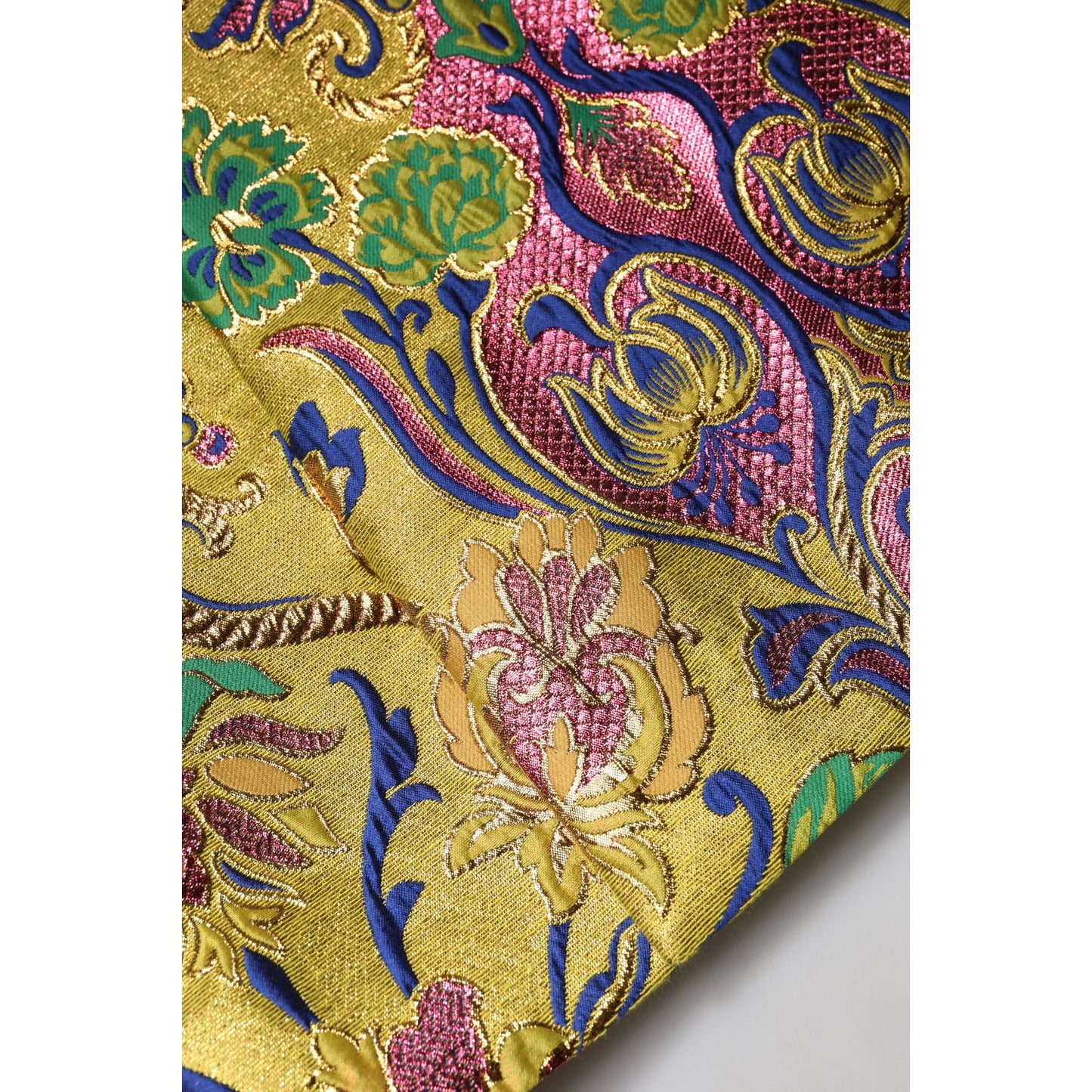 Dolce & Gabbana Multicolor Floral Jacquard Mid Waist Mini Skirt