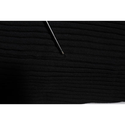 Dolce & Gabbana Black Cashmere Knitted Neck Warmer Foulard Scarf