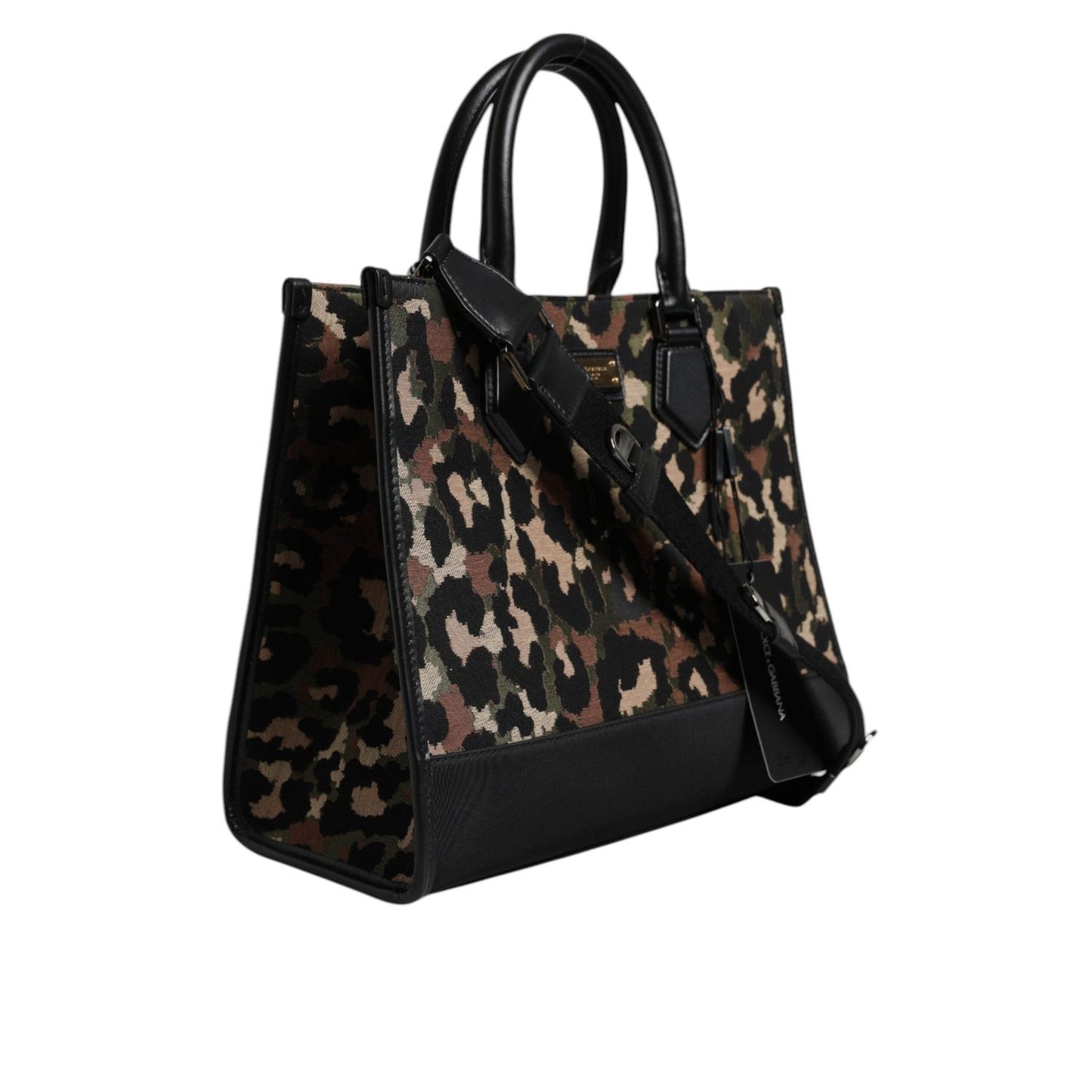 Dolce & Gabbana Multicolor Leopard Shopping Tote Shoulder Bag