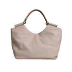 Dolce & Gabbana Light Pink Deer Leather Logo Plaque Tote Top Handle Bag