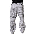 Dolce & Gabbana White Logo Print Straight Men Denim Jeans