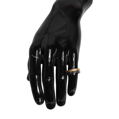 Dolce & Gabbana Gold Silver Tone Real Brass DG Logo Ring