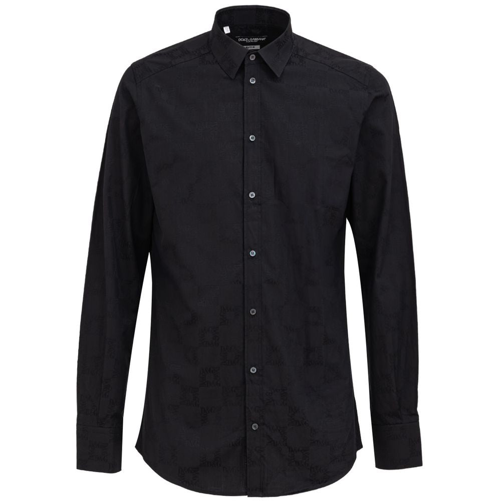 Dolce & Gabbana Black Cotton Dress Shirt