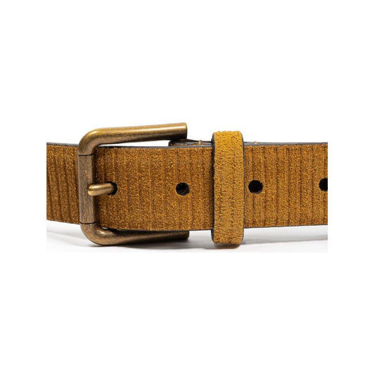 Dolce & Gabbana Brown Leather Belt DO-8229664-90 CM / 36 INCHES
